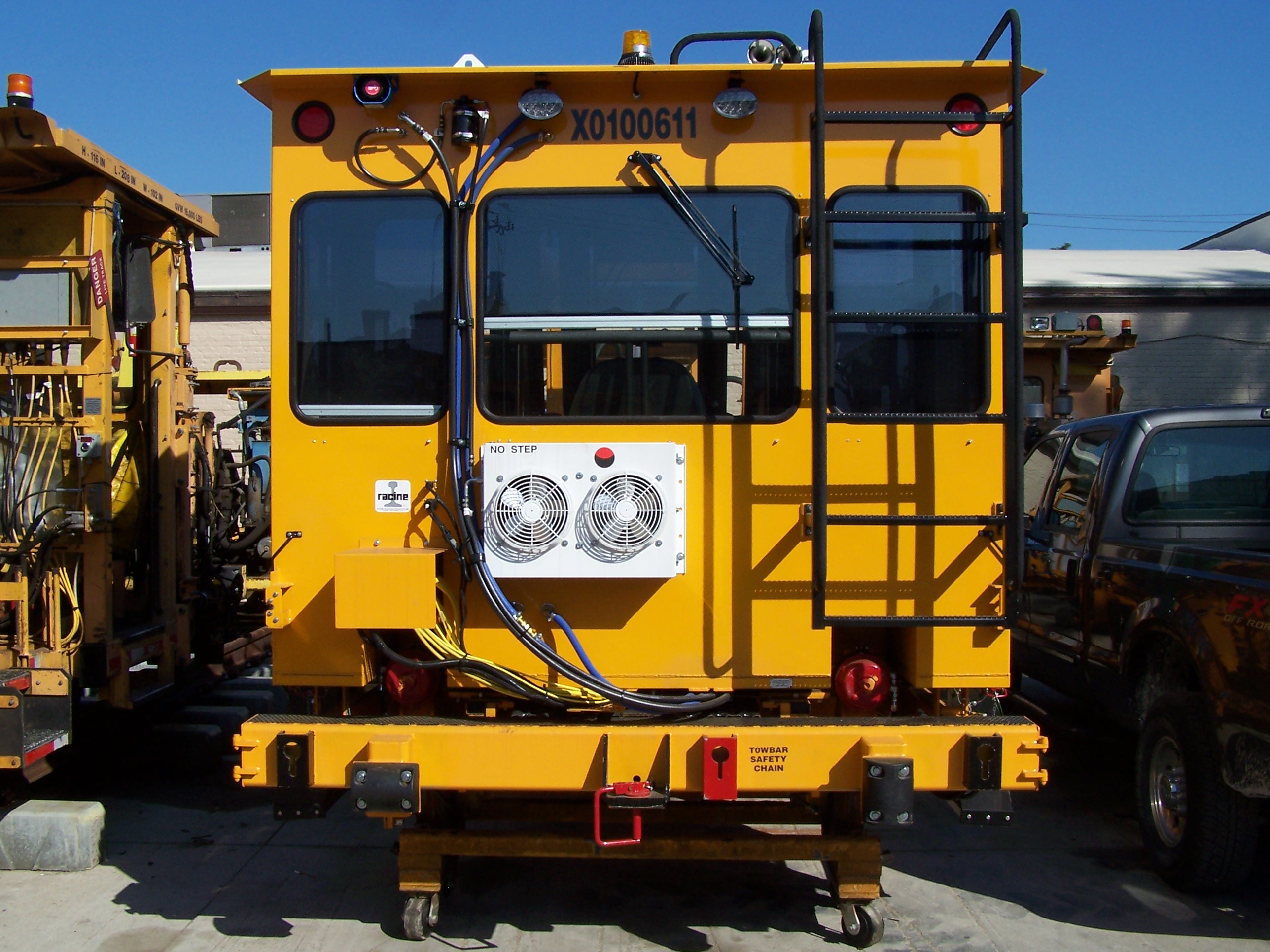 Racine Railroad Products Enclosed Cab On-Track Machine